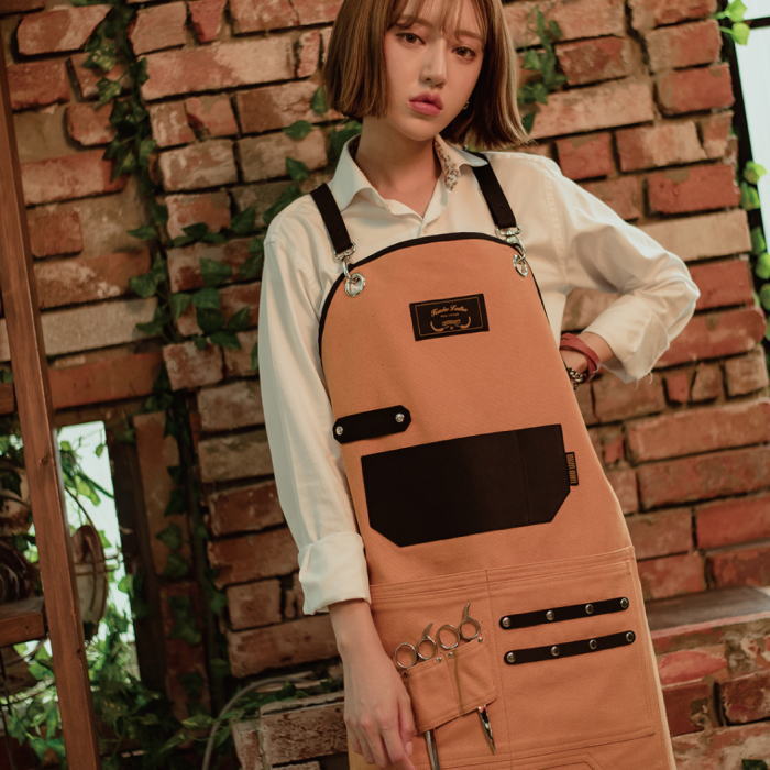 エプロン 美容師用 理容師用 美容師 理容師 理容 美容エプロン 職人 シザーエプロン 作業エプロン デニムエプロン レザーエプロン かっこいい ショップエプロン アウトドア 花屋 カフェエプロン ユニフォーム ワークエプロン 本革 × デニム エプロン ポケット おしゃれ