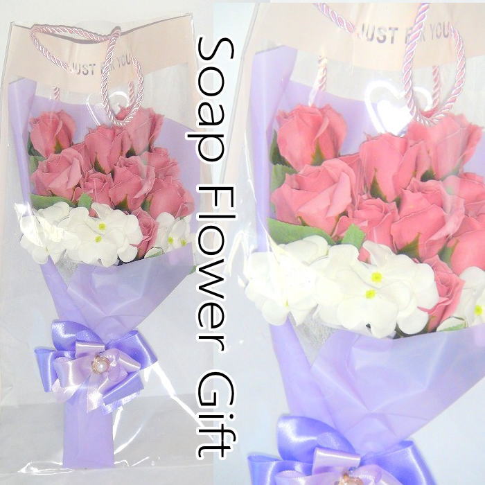 Rakuten - ソープフラワー 花束 薔薇 13本 花束 アレンジ シャボンフラワー ソープフラワー ギフト