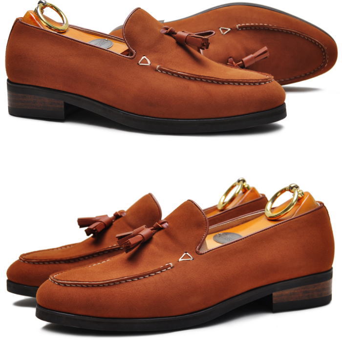 スエードレザーローファー 本革ローファー メンズレザーシューズ メンズビジネスシューズ メンズ 本革 オーダーシューズ 靴