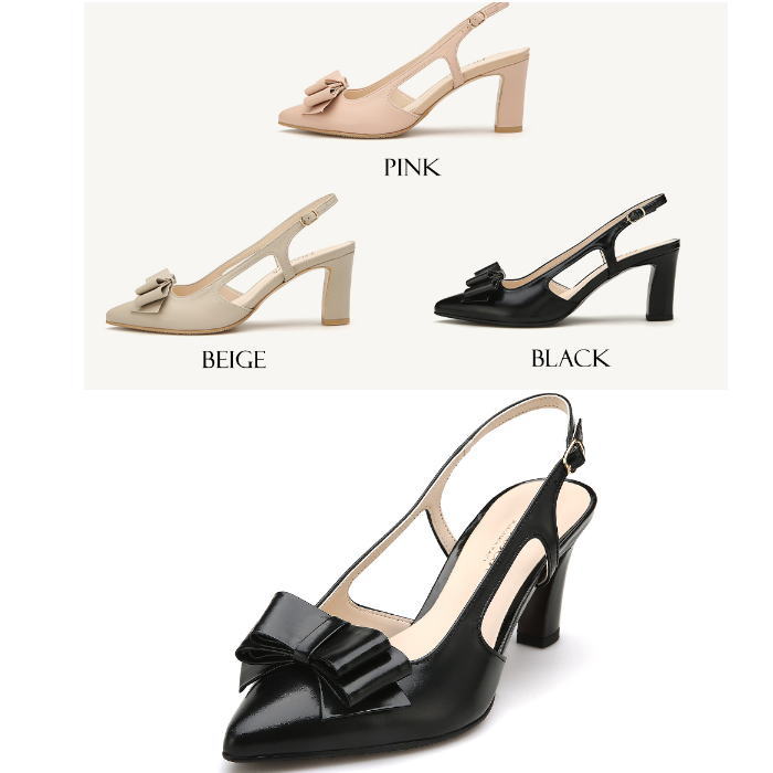 Pointed Toe - バックストラップパンプス レザーパンプス サンダル 革 オーダーシューズ 小さいサイズ 大きいサイズ