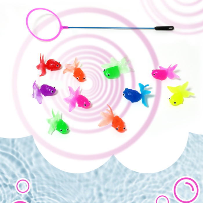 やわらかミニきんぎょ 網SET 縁日 玩具 おもちゃ 雑貨 グッズ 金魚すくい 保育園 子供 子ども すくいどり きんぎょの商品画像