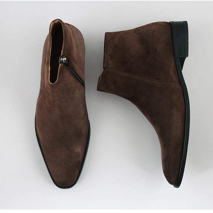 スエードレザーブーツ メンズブーツ 本革ブーツ レザーシューズ オーダーシューズ