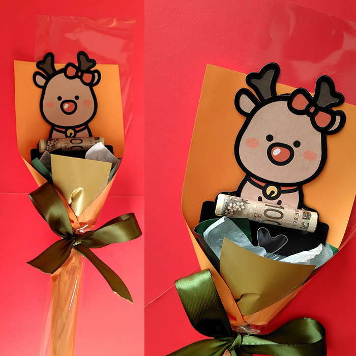 お年玉袋 クリスマス お年玉袋 おもしろポチ袋 花束ポチ袋 クリスマス お年玉袋 心づけ お年玉 ぽち袋 子供 子ども お小遣い ギフト プレゼント おもしろ