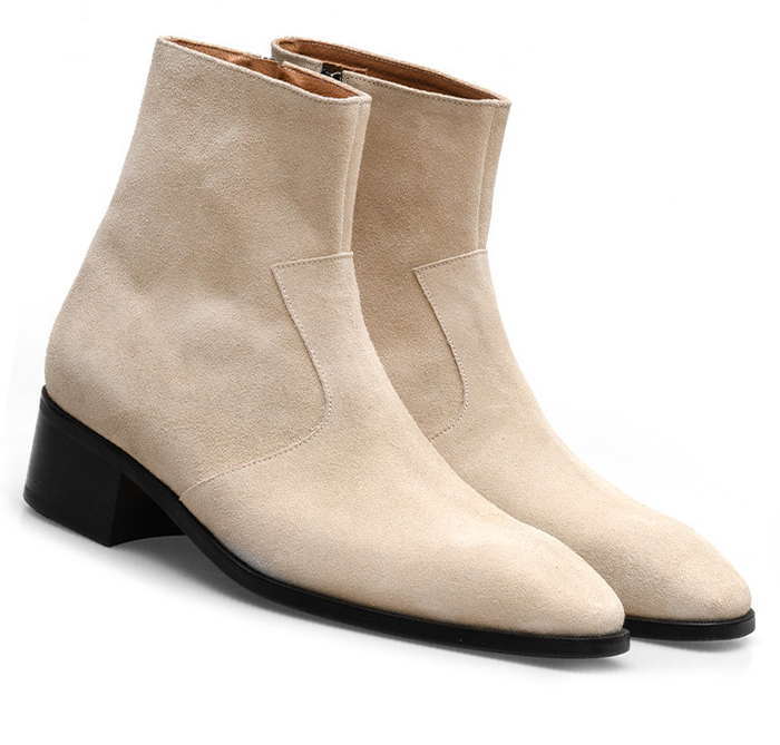 スエードレザーブーツ オーダーシューズ 本革 ハンドメイドシューズ