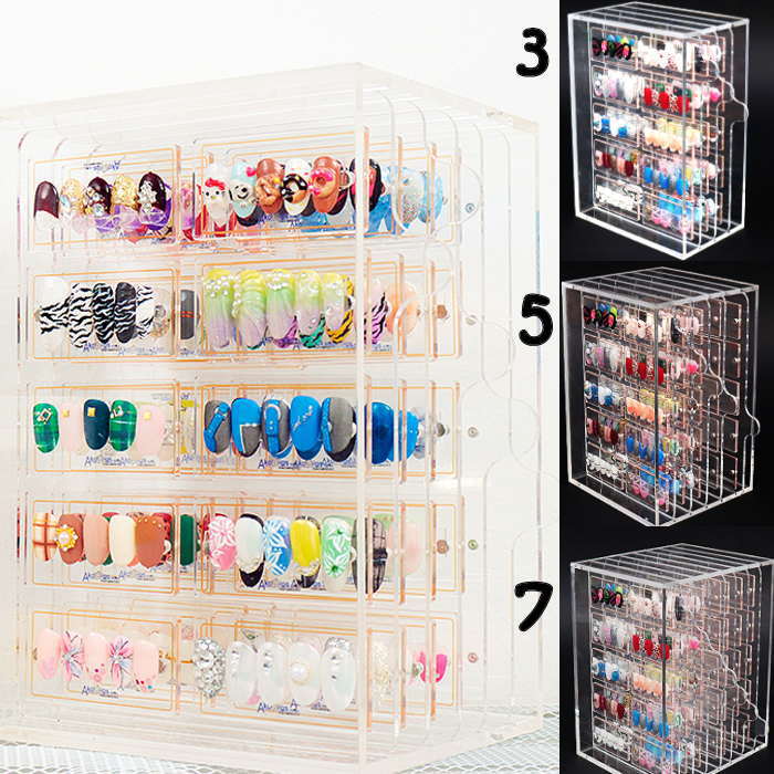 ネイルチップ 収納 アクリル ネイルチップコレクションケース ディスプレー ネイル 展示