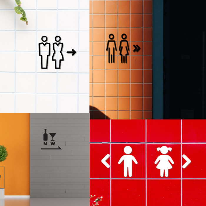 Rakuten - トイレ看板 矢印看板 トイレ表示 トイレサイン 看板製作 店舗看板 事務所看板 オリジナル看板