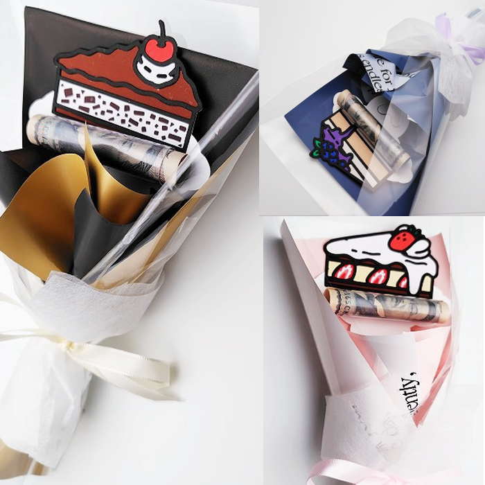 Rakuten - ユニークぽち袋 ケーキ 誕生日 おこづかい袋 おもしろポチ袋 花 御祝い 花束ポチ袋 ギフト プレゼント