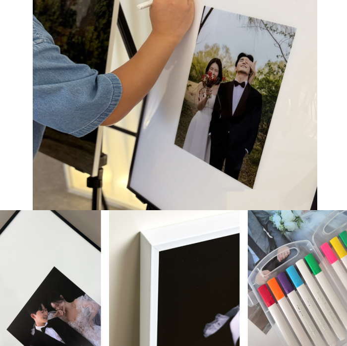 最新トレンド靴 SHAREのゲスト参加型 ウエルカムボード 写真 ゲストブック ウエルカムボード 寄せ書き 結婚証明書・ウェルカムボード 結婚証明書 参加型 ボード メッセージピースウェルカムボード｜アングル2