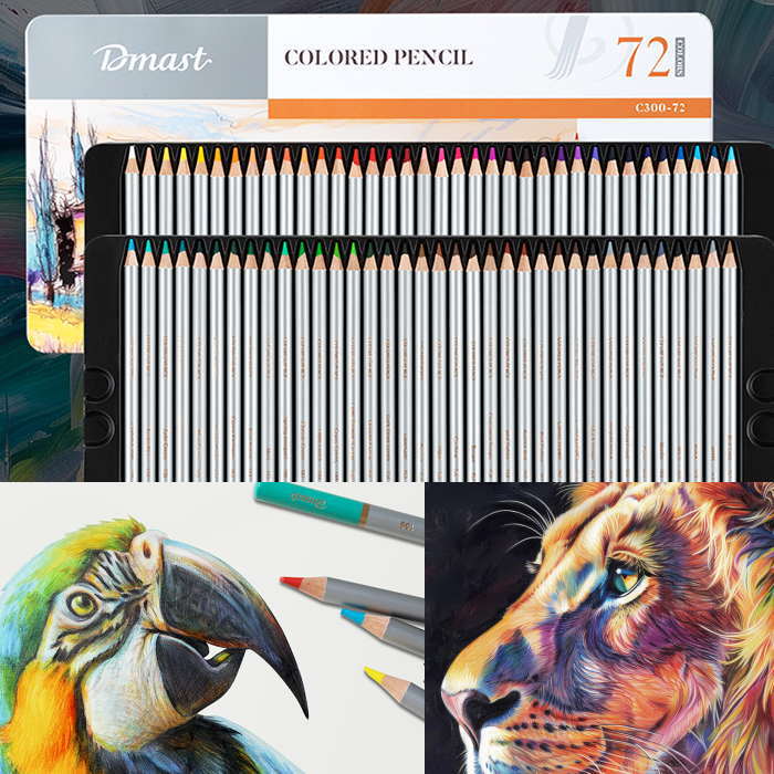 乐天商城 - 色鉛筆 72色セット 油彩 色鉛筆 Dmast 油性 色鉛筆 カラーペンセット イラスト デザイン 落書き 入学お祝い プレゼント