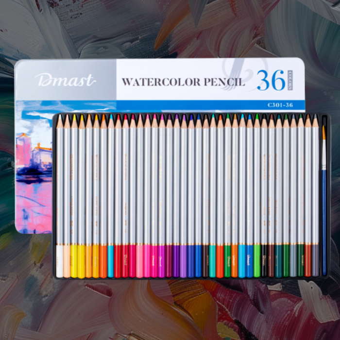 色鉛筆 36色セット 水彩 色鉛筆 Dmast 水彩 色鉛筆 カラーペンセット イラスト デザイン 落書き 入学お祝い プレゼント
