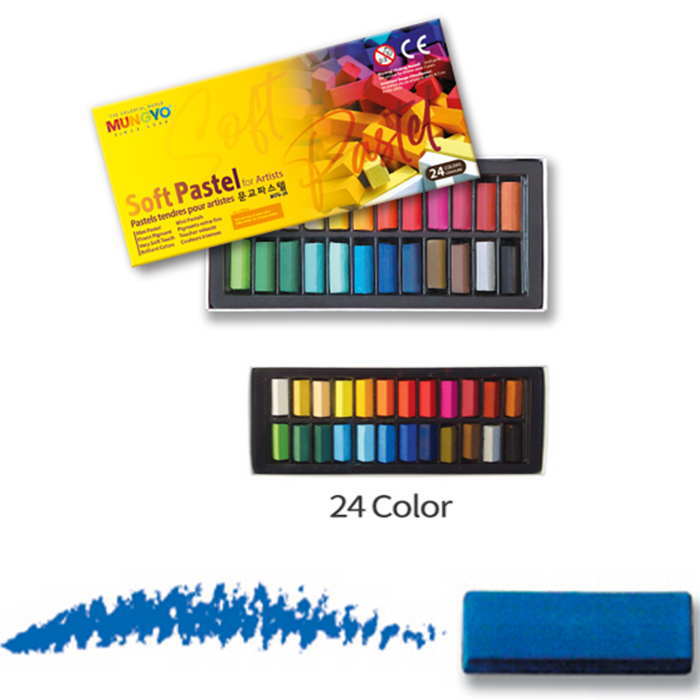Crayons - ソフトパステル 24色 絵具 お絵描き 美術 塗り絵 パステル 専門家 子供アート