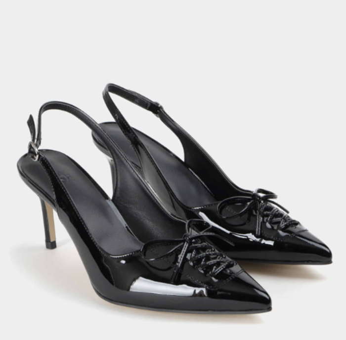 パンプスバックストラップレザーパン...