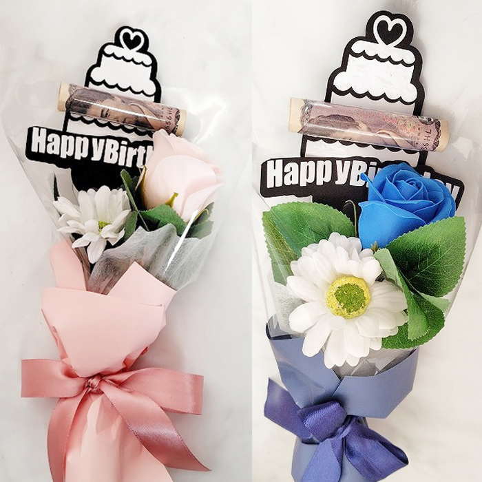 誕生日 ミニ花束 可愛い 誕生日祝い ソープフラワー 花 花束 お祝い 花ギフト シャボンフラワー