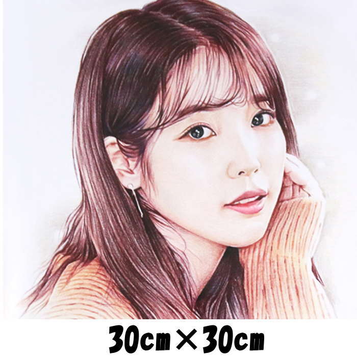 肖像画 30cm×30cm 似顔絵 色鉛筆画 肖像画 色鉛筆肖像画 家族 肖像画 ギフト 肖像画 敬老の日 肖像画 長寿記念 家族記念