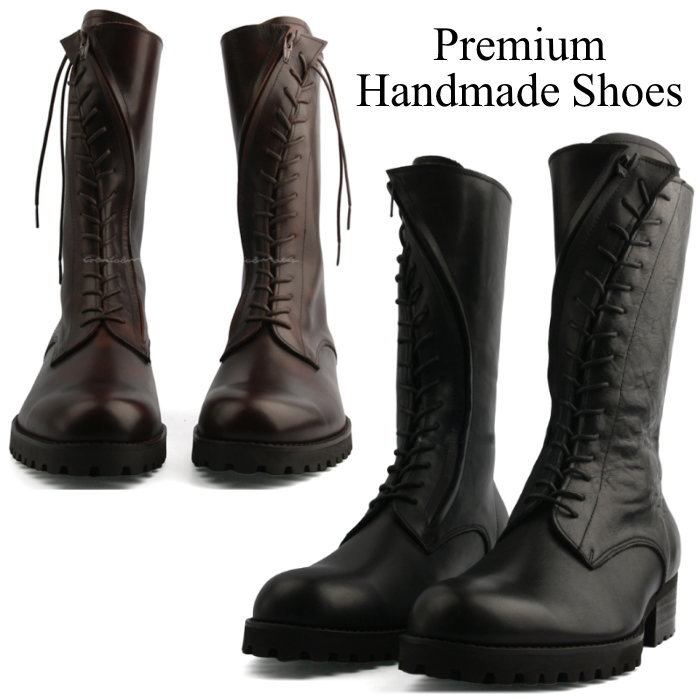 レザーブーツ レースアップレザーブーツ ハンドメイド ブーツ レザーブーツ SHOES STAR本革ブーツ メンズブーツ カジュアルブーツ メンズシューズ レザー 本革
