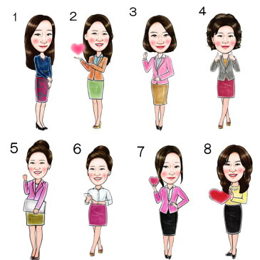 似顔絵制作【女性サンプル】 カップル 家族 ご両親 サプライズ 家族 敬老の日 【似顔絵】【プレゼント】 A4サイズ 長寿記念 家族記念 結婚祝 還暦祝い お祝い 誕生日 結婚記念 記念日 退職
