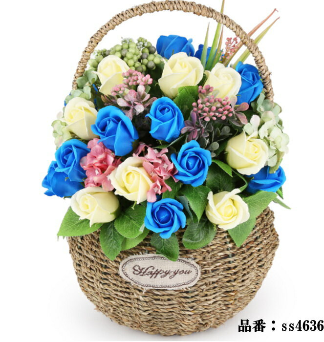 正規品 ソープフラワー 花かご 40本タイプ 薔薇 はなかご バスケット 薔薇かご ローズかご 国内最安値 Diplomaticeg Com