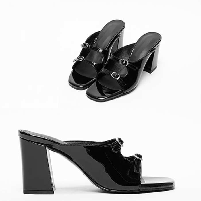 Women'S Shoes - ストラップサンダル ミュール つっかけ サンダル 革 レザーサンダル 本革 オーダーシューズ 小さいサイズ 大きいサイズ