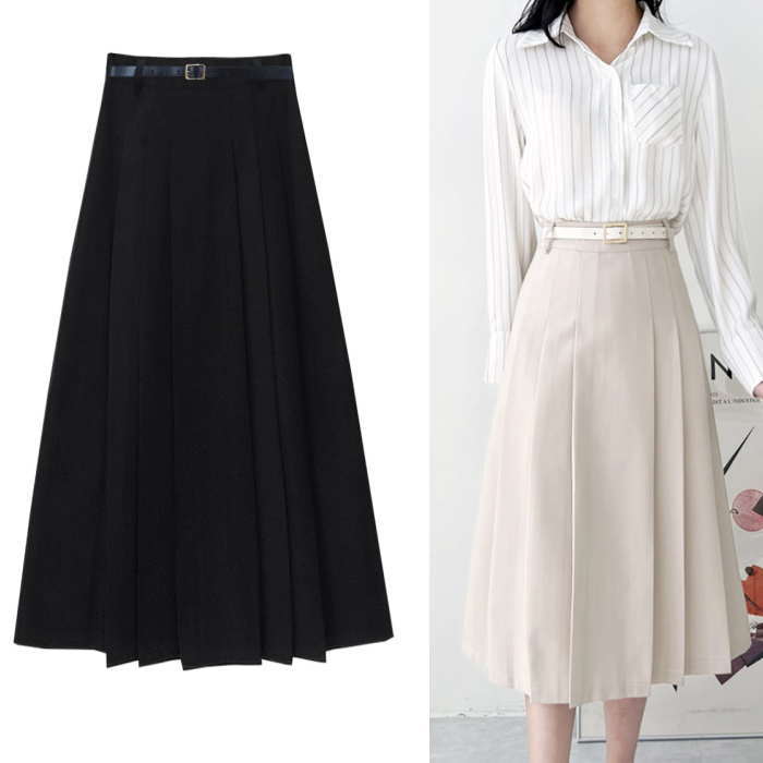 プリーツカートフレアスカートロング...