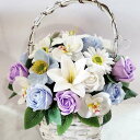 初盆花 お供え お供え初盆花 ユリ 薔薇 胡蝶蘭 アレンジ お供え花 バスケット 花かご