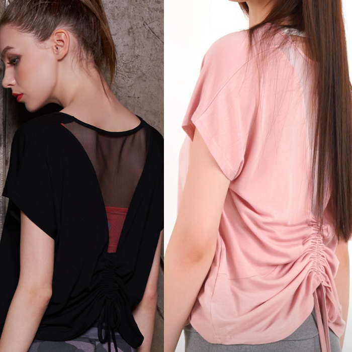 シャーリングTシャツ スポーツTシャツ スポーツウエア おしゃれ スポーツタンクトップ スポーツウエアー ヨガトップス ヨガウエアー スポーツウエア レディース