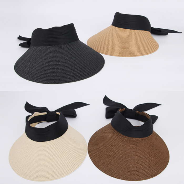 女優帽 つば広 麦わら サンキャップ サンバイザー 夏帽子 キャンプ アウトドア 帽子 日よけ 暑さ対策 日焼け防止 紫外線対策 グッズ