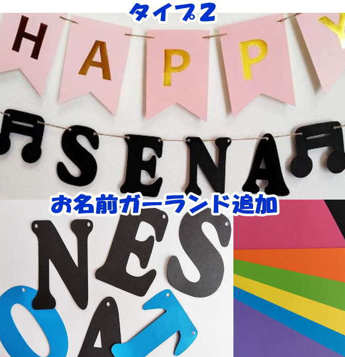 最新トレンド靴 SHAREのHappyBirthday ガーランド ブルー お名前 ガーランド アルファベット 誕生日 名入れ パーティー 飾り 飾り付け 名前入り 名前入れ｜アングル3