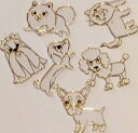 グラスデコ 犬 モービル6個SET 夏休み工作 ガラス絵の具 ステンドグラス デコレーション