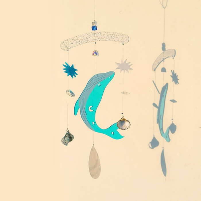 いるか サンキャッチャー アクリルモービル DIY 風鈴 夏休み工作 子供工作 イベント