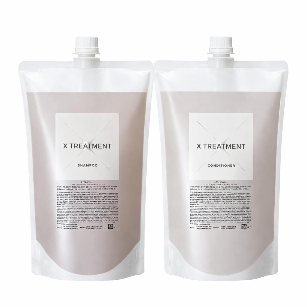 1000円お得【楽天最安値　送料無料】エックストリートメントシャンプー＆コンディショナーレフィルセッ ...