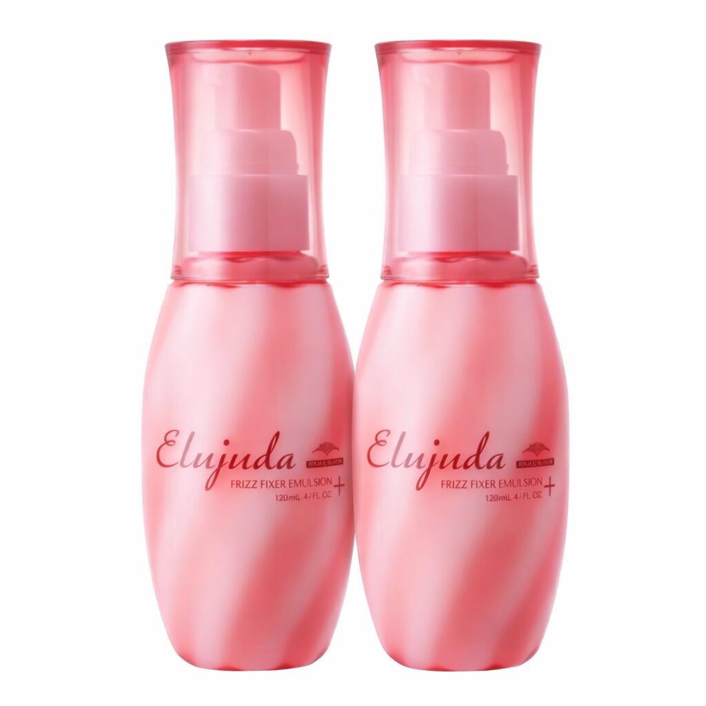 ミルボン エルジューダ フリッズフィクサー エマルジョン+ プラス 120ml2本セット MILBON 正規品 洗い流さないトリートメント サロン専売 おすすめ プロ まとまり 使いやすい アウトバストリートメント Elujuda　送料無料