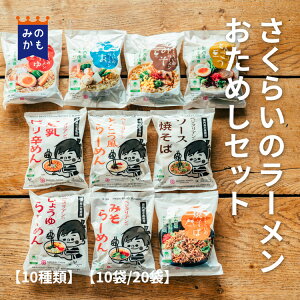 国産小麦 さくらいのラーメン おためしセット 10食~20食 インスタントラーメン 袋麺 無添加 ご当地 送料無料 39ショップ 10種類食べ比べ 桜井食品 保存食