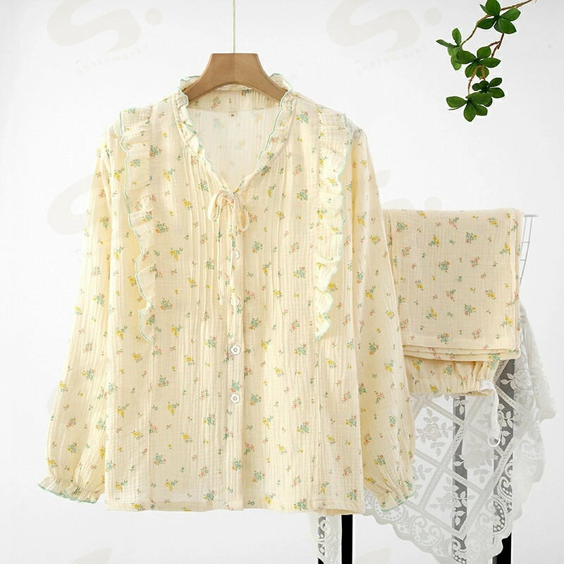Pajamas, Nighty - マタニティ パジャマ 前開き 長袖 Vネック 産前 産後 春 秋 花柄 綿100％ ルームウェア 授乳 春秋 ギフト ルーム パンツ トップス かわいい マタニティパジャマ 冬 可愛い マタニティウエア ロング レディース 大きいサイズ おしゃれ 綿 授乳服