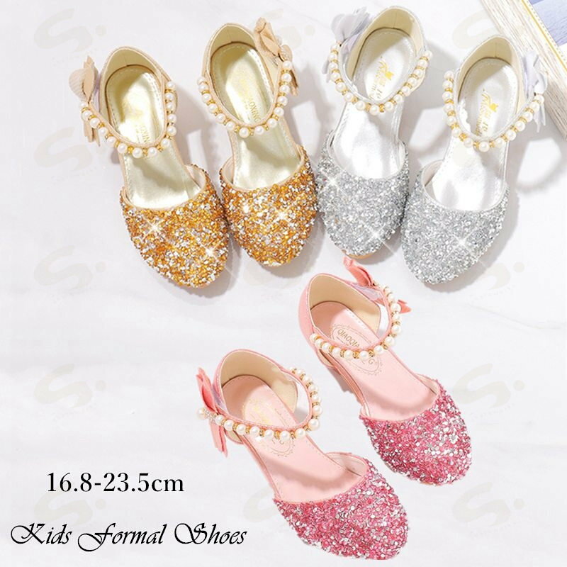 Formal Shoes - フォーマルシューズ 女の子 子供靴 子供フォーマル靴 キッズシューズ フォーマルシューズ スパンコール キラキラ 演出靴 ピアノ 演奏会 結婚式 式典 卒業式 ピカピカ 入学式 可愛い お姫様 プリンス プリンセス 女の子 ガールズ 太ヒール マジックテープ 履きやすい