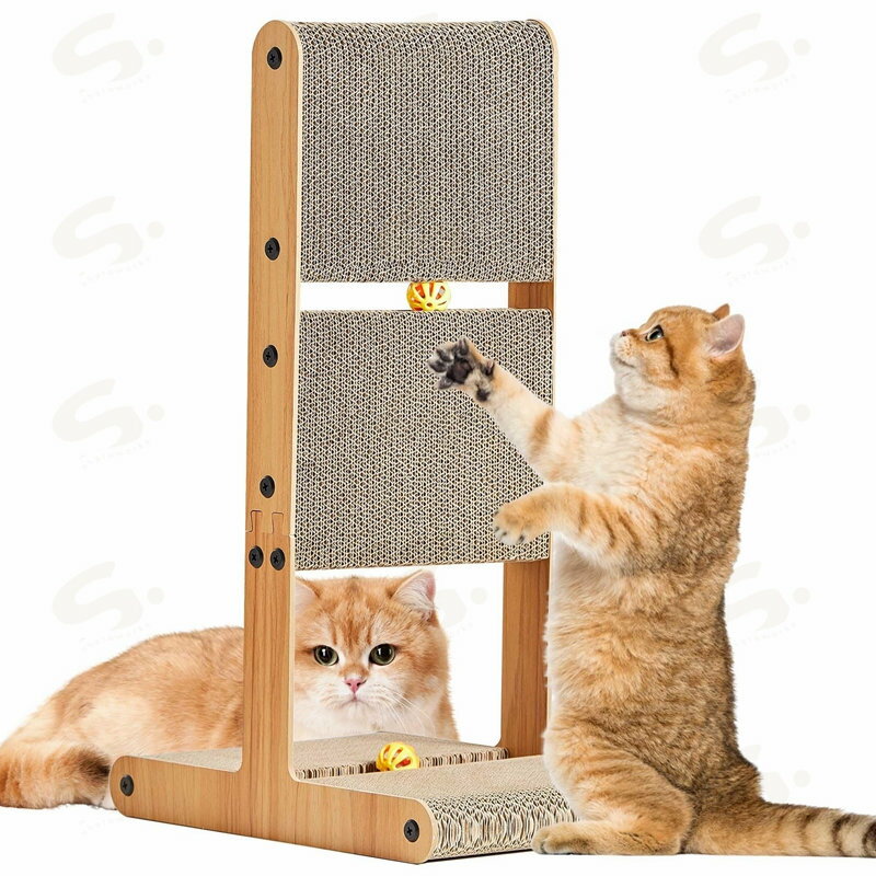 猫 爪研ぎ T字型 多頭 爪とぎボード 猫爪研ぎ 猫の爪研ぎ キャット 組立簡単 日本語説明書付き 42x27x6..