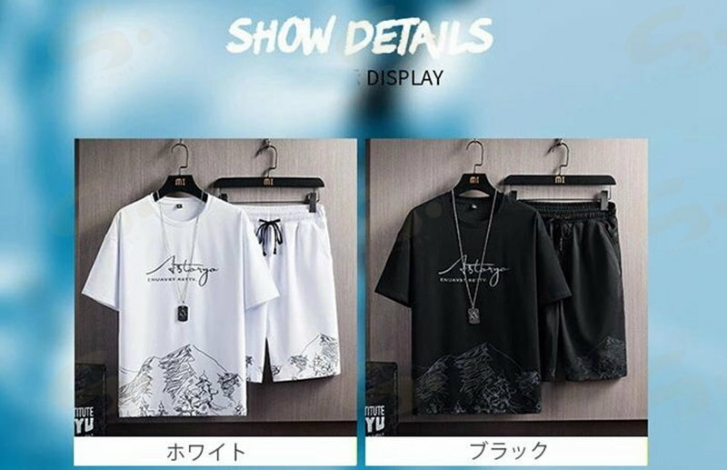 メンズ 2点セット 半袖Tシャツ ハーフパンツ...の紹介画像3