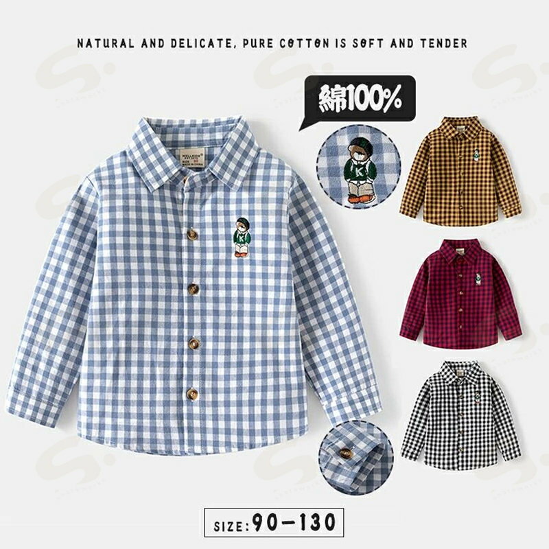 シャツ ジャケット 男の子 コート チェックジャケット シャツジャケット タータン...