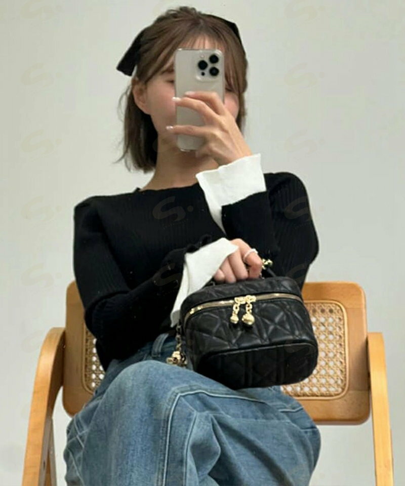 キルティングショルダーバッグ ミニバッグ レディース キルティング バニティポシェット チェーンバッグ 小さめ 斜めがけ コンパクト 大人かわいいバニティーバック1XIUF-057 3