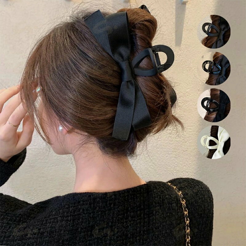 Rakuten - ヘアクリップ バンスクリップ リボン レディース ヘアアクセサリー 大人 まとめ髪 お洒落 オフィス雑貨 髪飾り 結婚式 演奏会 可愛い 女子会 髪留め99ZMDZ-005