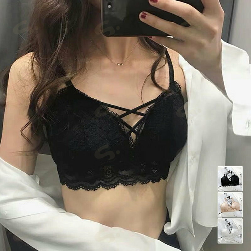 Rakuten - ブラジャー ノンワイヤー 盛りブラ 韓国 セクシーランジェリー マカロニコードブラ 小胸盛れる ブラトップ スカラップレース 花柄ナイトブラ 脇高 勝負下着女子86YALIFEN-003