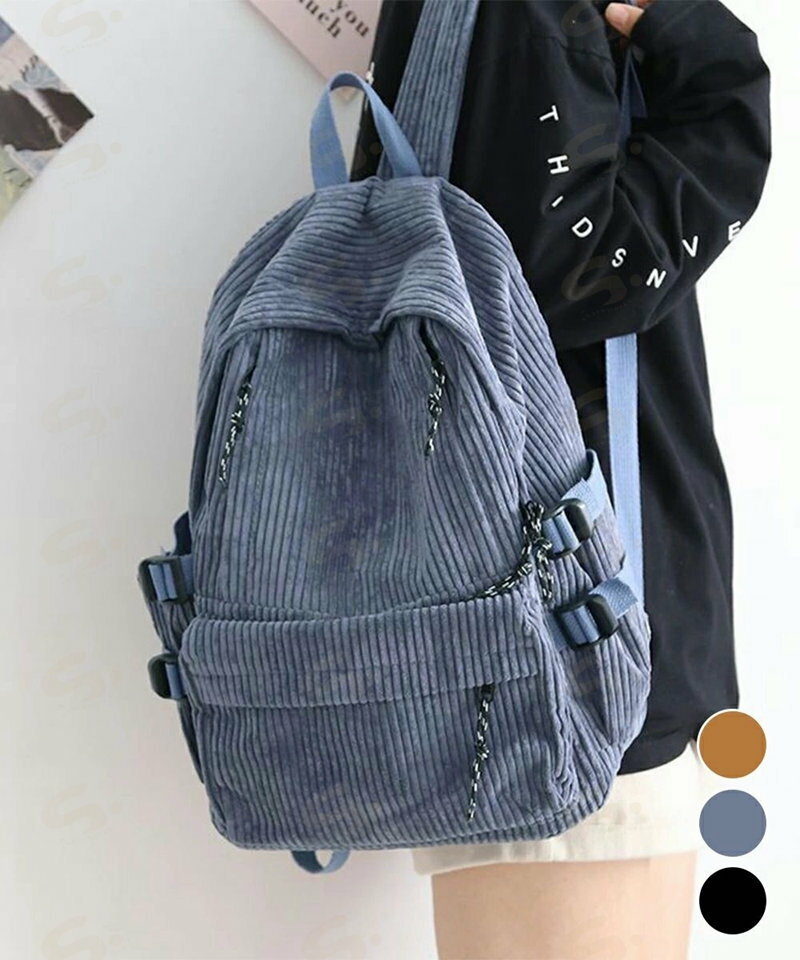 リュックサック コーデュロイ レディース バックパック 肩掛けバッグ a4 大容量 肩紐太い オルチャン おしゃれ 通勤通学 修学旅行 お出かけ 人気 miniministore 99JKXB-002 ランキング受賞