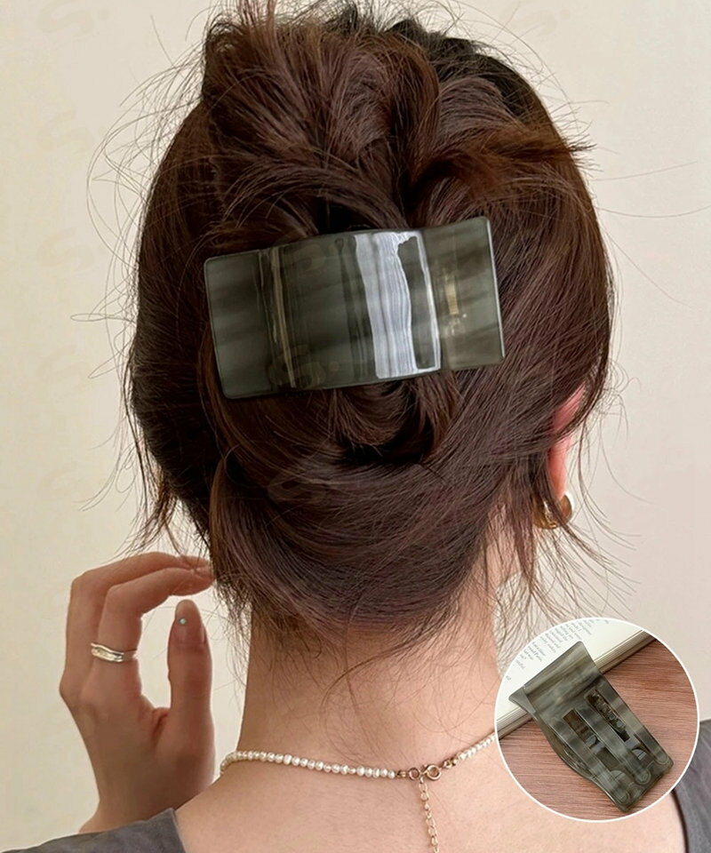 Rakuten - 韓国風レトロヘアクリップ バンスクリップ 大きめバンスクリップ 上品髪留め ダックビルクリップ シャーククリップ 低めポニーテール 丸子ヘア髪飾り デイリー 通勤21SHIPIN-124