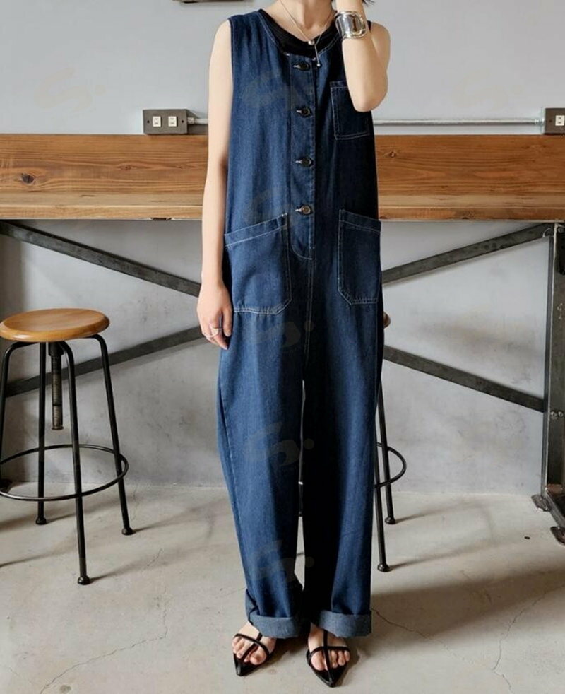 樂天商城 - デニムサロペット サロペット パンツ レディース 春 夏 秋 デニムパンツ ワイドパンツ 大きいサイズ オーバーオール オールインワン マタニティ マタニティウエア ゆったり 大人 サルエル 春夏 20代 30代 40代 50代