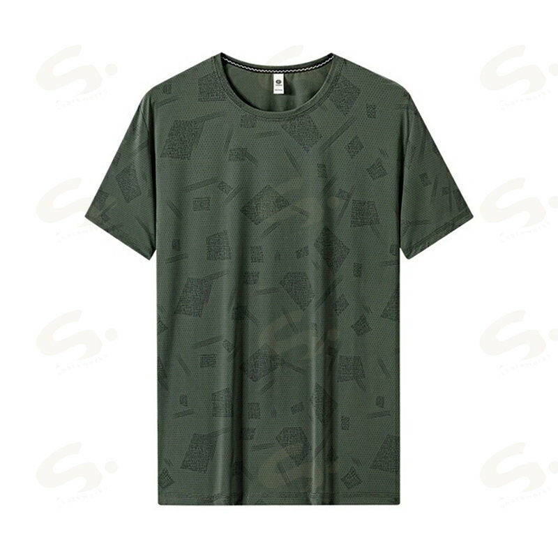 Rakuten - Tシャツ アイスシルク メンズ 迷彩柄 半袖 夏用 薄手 速乾 クルーネック ストレッチ ゆったり ビッグシルエット 大きいサイズ カモフラ カジュアル スポーツ 吸汗速乾 涼しい トップス 男性用 おしゃれ カジュアル 運動着 部屋着