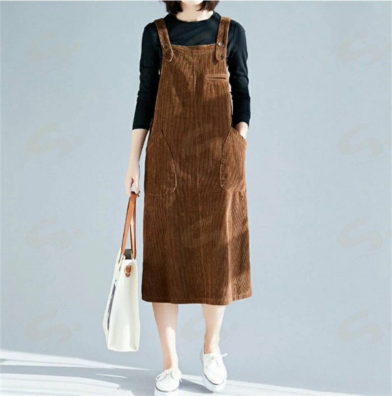 サロペット コーデュロイ サロペットスカート レディース 秋冬 サロペット スカート ワンピース ロング丈 無地 ジャンパースカート オーバーオール オールインワン 痩せる効果 大きいサイズ オシャレ 出かけ 女子会 学生 ゆったり 大人 お洒落 カジュアル シンプル