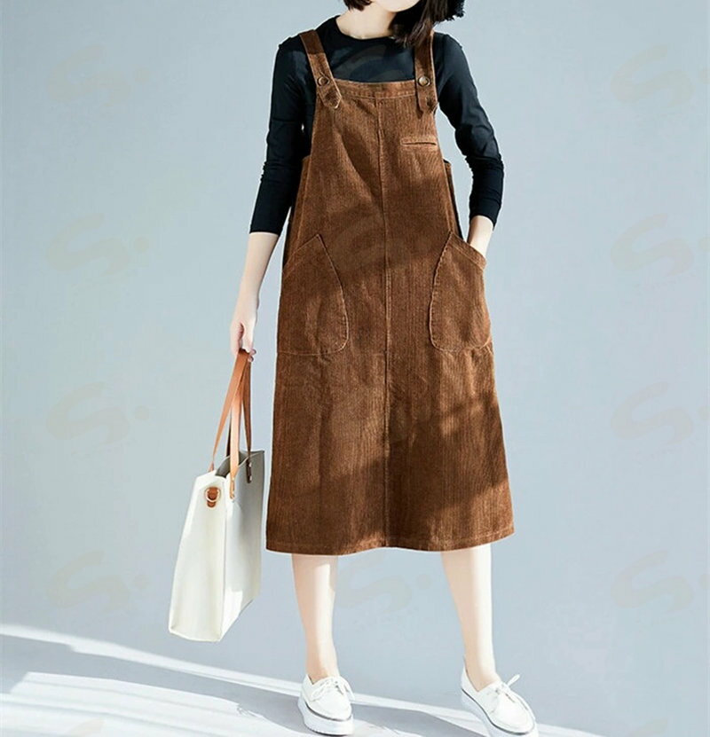 サロペット コーデュロイ サロペットスカート レディース 秋冬 サロペット スカート ワンピース ロング丈 無地 ジャンパースカート オーバーオール オールインワン 痩せる効果 大きいサイズ オシャレ 出かけ 女子会 学生 ゆったり 大人 お洒落 カジュアル シンプル
