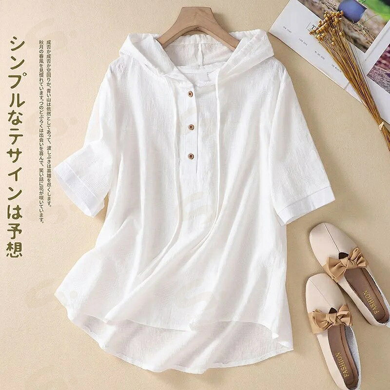 Rakuten - パーカー tシャツ プルオーバー トップス ロンT コットン 綿 大きいサイズ レディース フード付き ロングTシャツ ロング丈 長袖 半袖 無地 夏 春 秋 ドロップショルダー ゆったり 柔らかい お洒落 可愛い