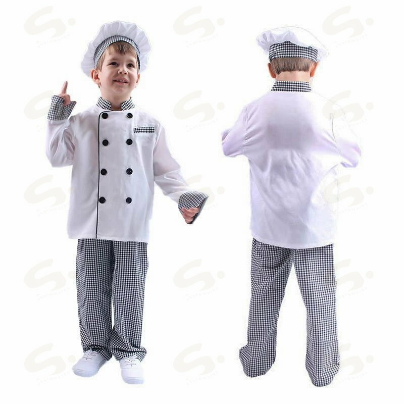 ハロウィン コスプレ衣装 キッズ 男の子 女の子 子供用 シェフ コック 料理人 ハロウィーン仮装 演出 舞台劇 Cosplayパーティー コスチューム 学園祭 文化祭 ハロウィン子供服 仮装