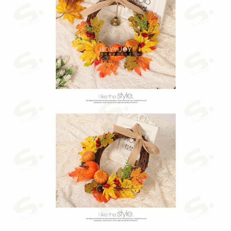 リース造花 玄関秋 ハロウィン 花飾り 装飾ナ...の紹介画像2