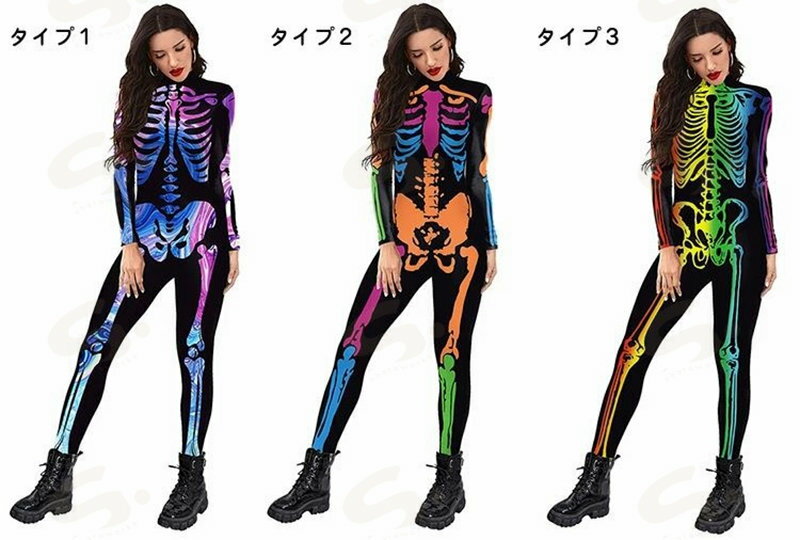 ハロウィン スケルトン コスプレ 衣装 レディ...の紹介画像2